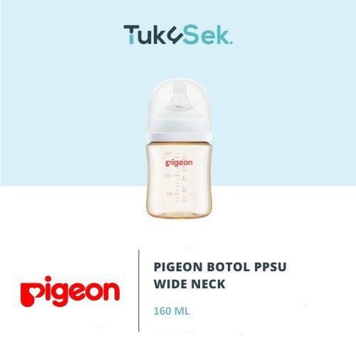 PIGEON Botol PPSU Wide Neck 160ml w/SofTouch Nipple | Pilih Variasi | Botol Susu Bayi | Medical Grade | Tahan Terhadap Goresan | Anti Kolik