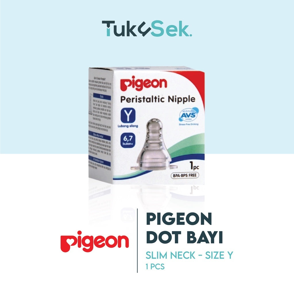 PIGEON Dot Peristaltic S-Type Nipple - 1pcs Box | Nipple Slim Neck