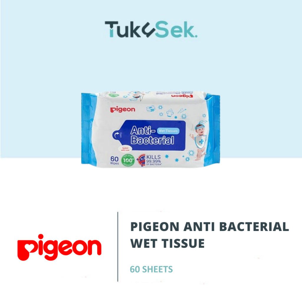 PIGEON Wipes Antibacterial Wet Tissue | Tisu Basah Bayi