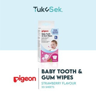 PIGEON Baby Tooth & Gum Wipes | Tisu Basah Pembersih Gigi Gusi Bayi