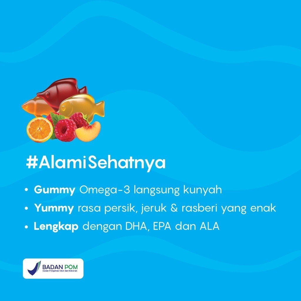 Youvit Multivitamin Gummy Omega-3 Anak 30 Days isi 30pcs (Free Sticker)