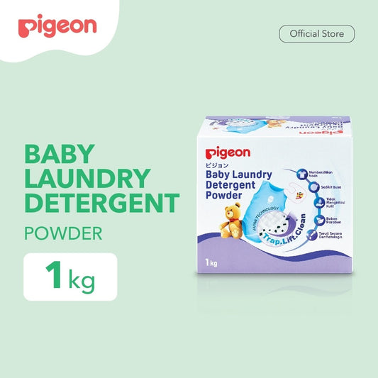 Pigeon Paket Laundry Detergent Powder 1kg bonus Wipes Sakura 50's