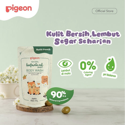 Pigeon Buy 2 Botanical body wash 450ml Free 1 Botanical Shampoo 450ml