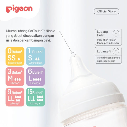 PIGEON Paket Triple Set Softouch Nipple Box 1 pcs