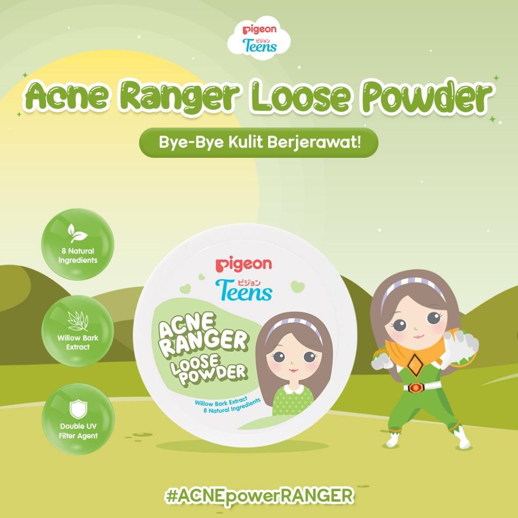 Pigeon Teens Acne Ranger Loose Powder 9gr | Bedak Tabur Remaja |Kulit & Berminyak & Berjerawat |Talc Free