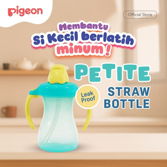 PIGEON Petite Straw Bottle| Botol Minum Bayi | Botol Minum Bayi Sedotan | Botol Minum Bayi 150ml