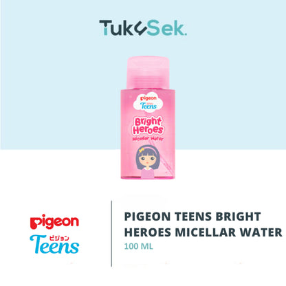 PIGEON TEENS BRIGHT HEROES MICELLAR WATER 100 ML| Micellar Water Pembersih Wajah Double Cleansing|Skincare Infused