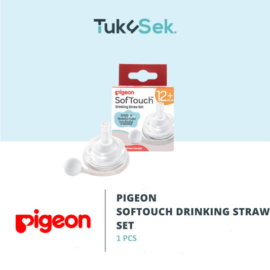 PIGEON Softouch Sparepart 2 Step Straw | Straw and Bottle Handle | Biomass PP | Anti Bocor dan tumpah