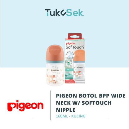 PIGEON Botol BPP Wide Neck 160ml Kucing w/ SofTouch Nipple