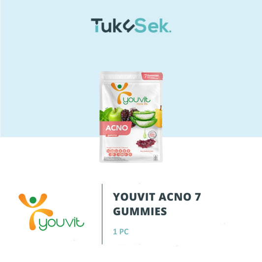 Youvit Acno 1 Sachet dengan Niacinamide, Aloe Vera untuk Jerawat