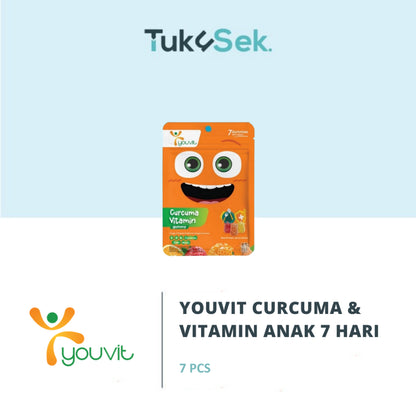 Youvit Curcuma & Vitamin Anak 7 Hari dengan Curcuma, Zink, dan Madu | Meningkatkan Nafsu Makan Anak