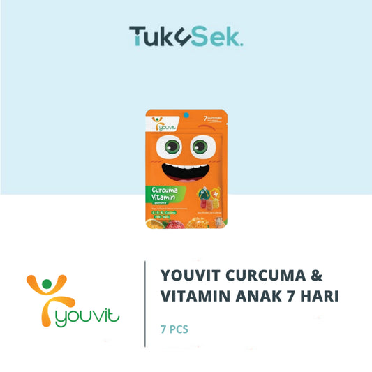 Youvit Curcuma & Vitamin Anak 7 Hari dengan Curcuma, Zink, dan Madu | Meningkatkan Nafsu Makan Anak