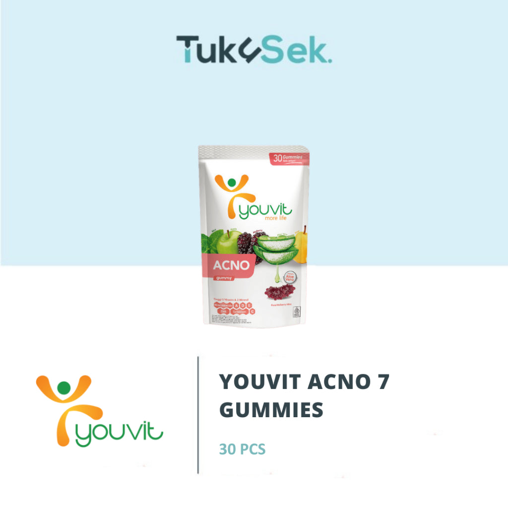 Niacinamide Gummy untuk Anti Jerawat | Youvit AcNO 30 Hari dengan Vitamin A (Alternatif Retinol)