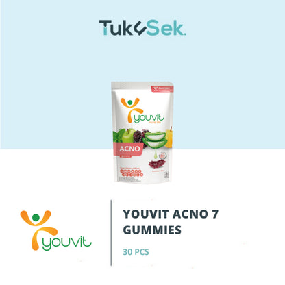 Niacinamide Gummy untuk Anti Jerawat | Youvit AcNO 30 Hari dengan Vitamin A (Alternatif Retinol)