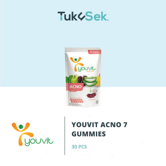 Niacinamide Gummy untuk Anti Jerawat | Youvit AcNO 30 Hari dengan Vitamin A (Alternatif Retinol)