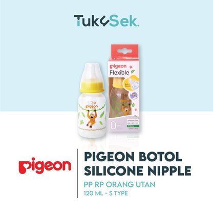 PIGEON BOTOL PP RP 120 ML PENYU W/ S TYPE SILICONE NIPPLE