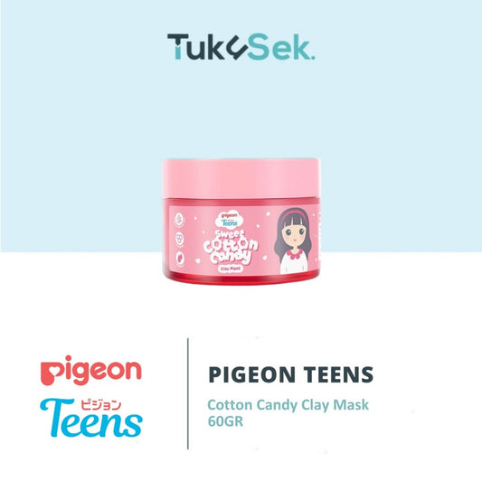 Pigeon Teens Cotton Candy Clay Mask 60GR |Skincare Remaja | Skin Microbiome Balancing |Soft Creamy Texture & Non-Drying Formula