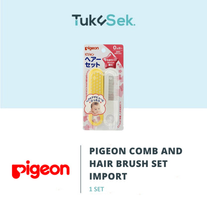 PIGEON Comb and Hair Brush Set / Sisir Bayi