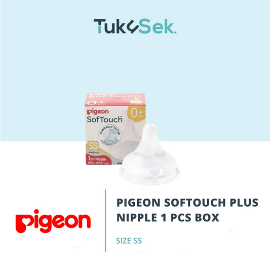 PIGEON SOFTOUCH NIPPLE WIDE NECK - 1PCS BOX | NIPPLE DOT BAYI