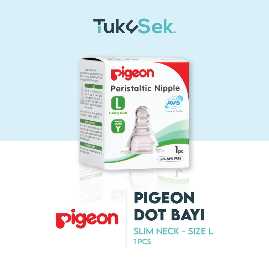 PIGEON Dot Peristaltic S-Type Nipple - 1pcs Box | Nipple Slim Neck
