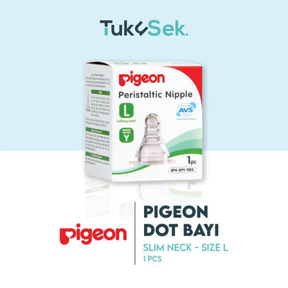 PIGEON Dot Peristaltic S-Type Nipple - 1pcs Box | Nipple Slim Neck