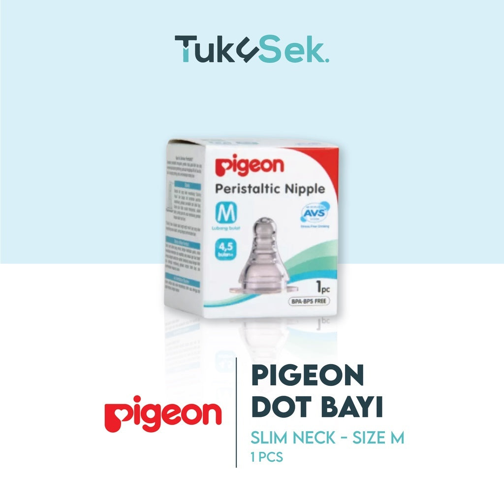 PIGEON Dot Peristaltic S-Type Nipple - 1pcs Box | Nipple Slim Neck