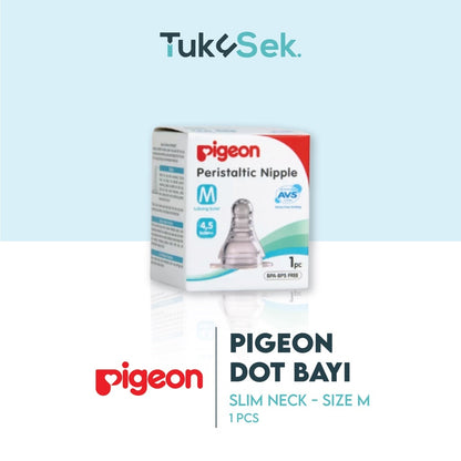 PIGEON Dot Peristaltic S-Type Nipple - 1pcs Box | Nipple Slim Neck