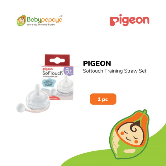 PIGEON Softouch Sparepart 2 Step Straw | Straw and Bottle Handle | Biomass PP | Anti Bocor dan tumpah