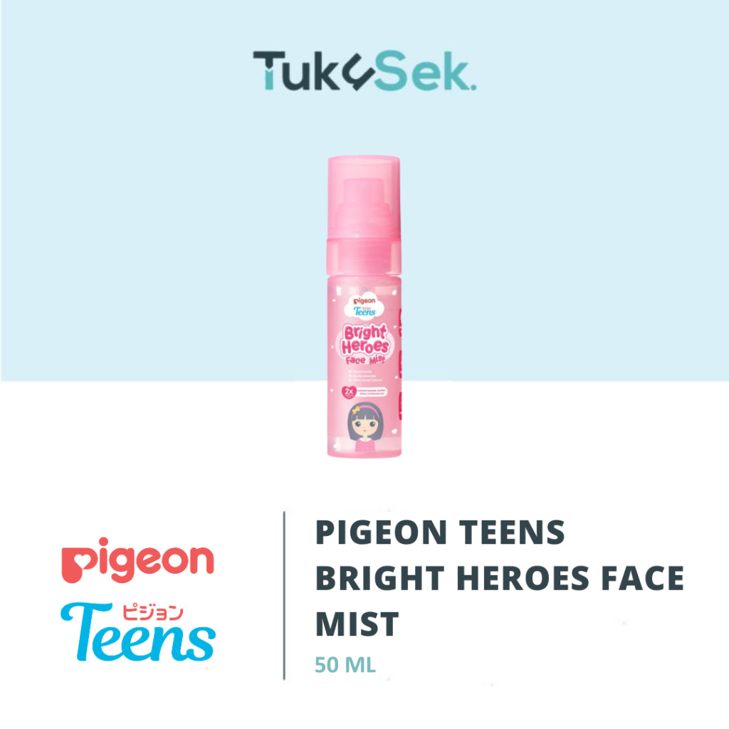 Pigeon Teens Bright Heroes Face Mist 50ml | Skincare Remaja | Mencerahkan kulit | Niacinamide & Madecasosside