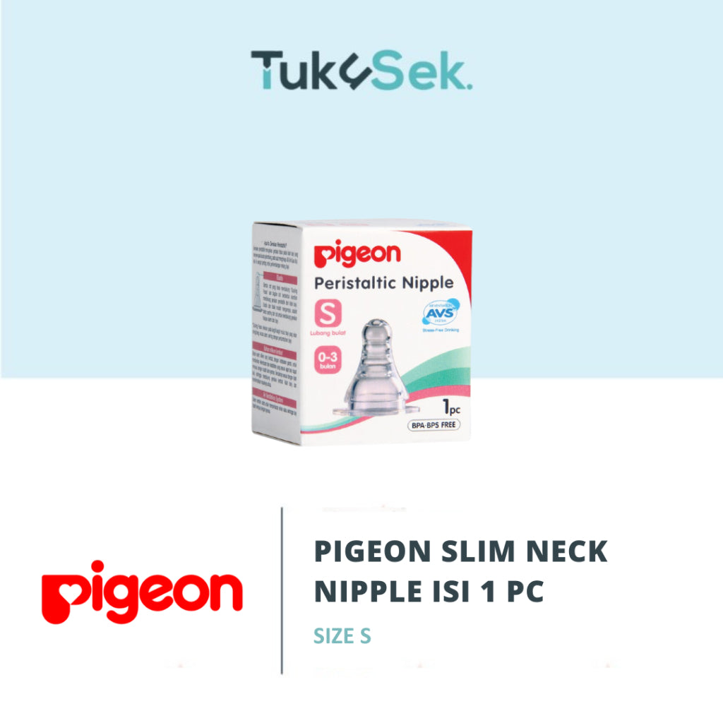 PIGEON Dot Peristaltic S-Type Nipple - 1pcs Box | Nipple Slim Neck