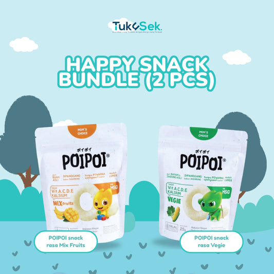 (ISI 2) POIPOI Snack Rasa Vegie & Mix Fruit 25Gr | Snack Sehat Anak | Cemilan Anak | Non MSG | Tinggi Vitamin | Buah Asli | Bayam & Jagung Asli