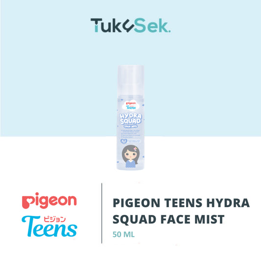 Pigeon Teens Hydra Squad Face Mist 50ml | Skincare Remaja | Ekstra Melembapkan | Hyaluronic Acid & Witch Hazel