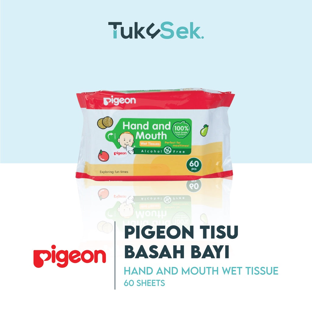 PIGEON Baby Wipes Hand And Mouth Wet Tissue | Tisu Basah Bayi