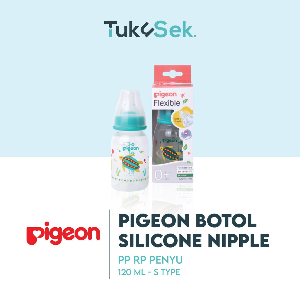 PIGEON BOTOL PP RP 120 ML PENYU W/ S TYPE SILICONE NIPPLE