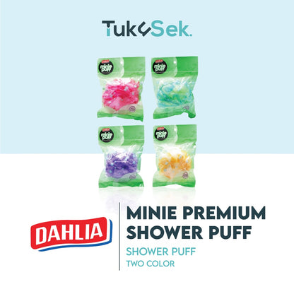 DAHLIA Minie Premium Shower Puff - Two Color