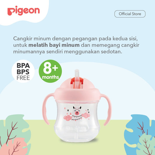 Pigeon Mag Mag Straw Cup | Botol Minum Bayi Sedotan | Training Cup