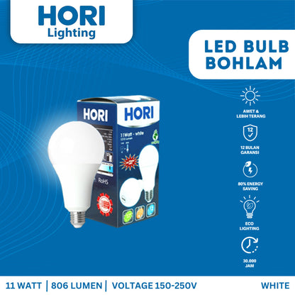 HORI Lampu LED Bulb Bohlam 11 Watt - Putih