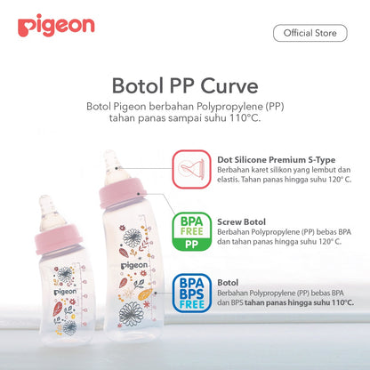 Pigeon Botol PP Curve 250ml with S-Type Nipple