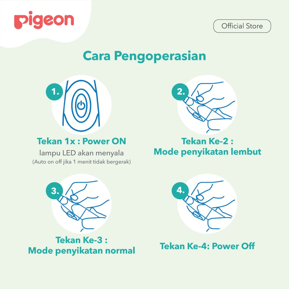 PIGEON Electric Finishing Toothbrush | Sikat Gigi Bayi - Elektrik