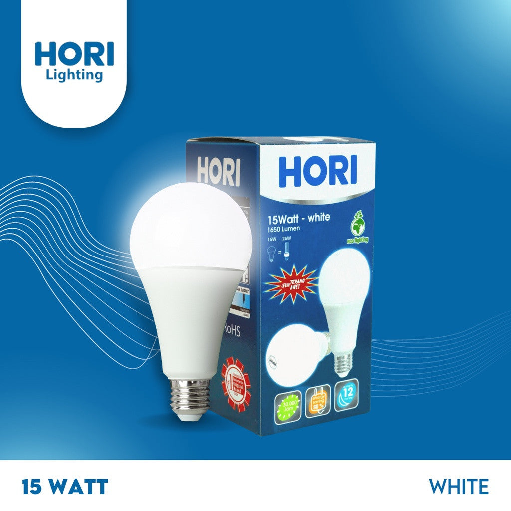 HORI Lampu LED Bulb Bohlam 15 Watt - Putih