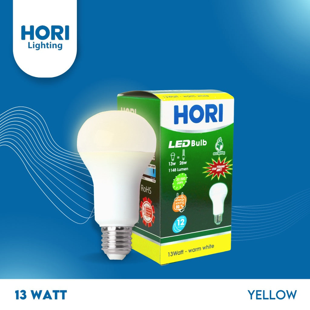 HORI Lampu LED Bulb Bohlam 13 Watt - Kuning