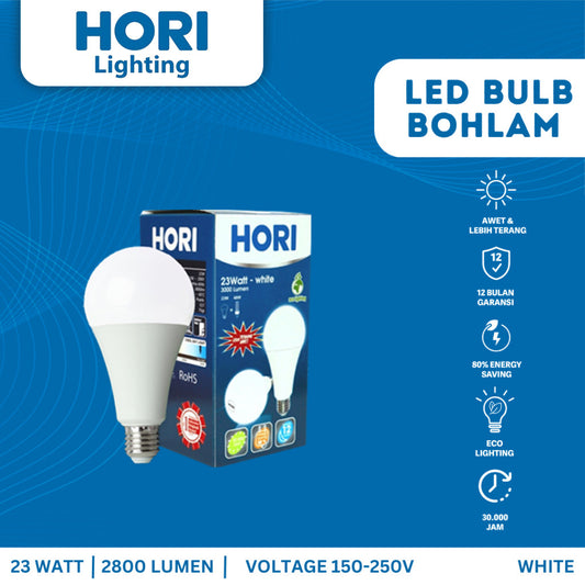 HORI Lampu LED Bulb Bohlam 23 Watt - Putih