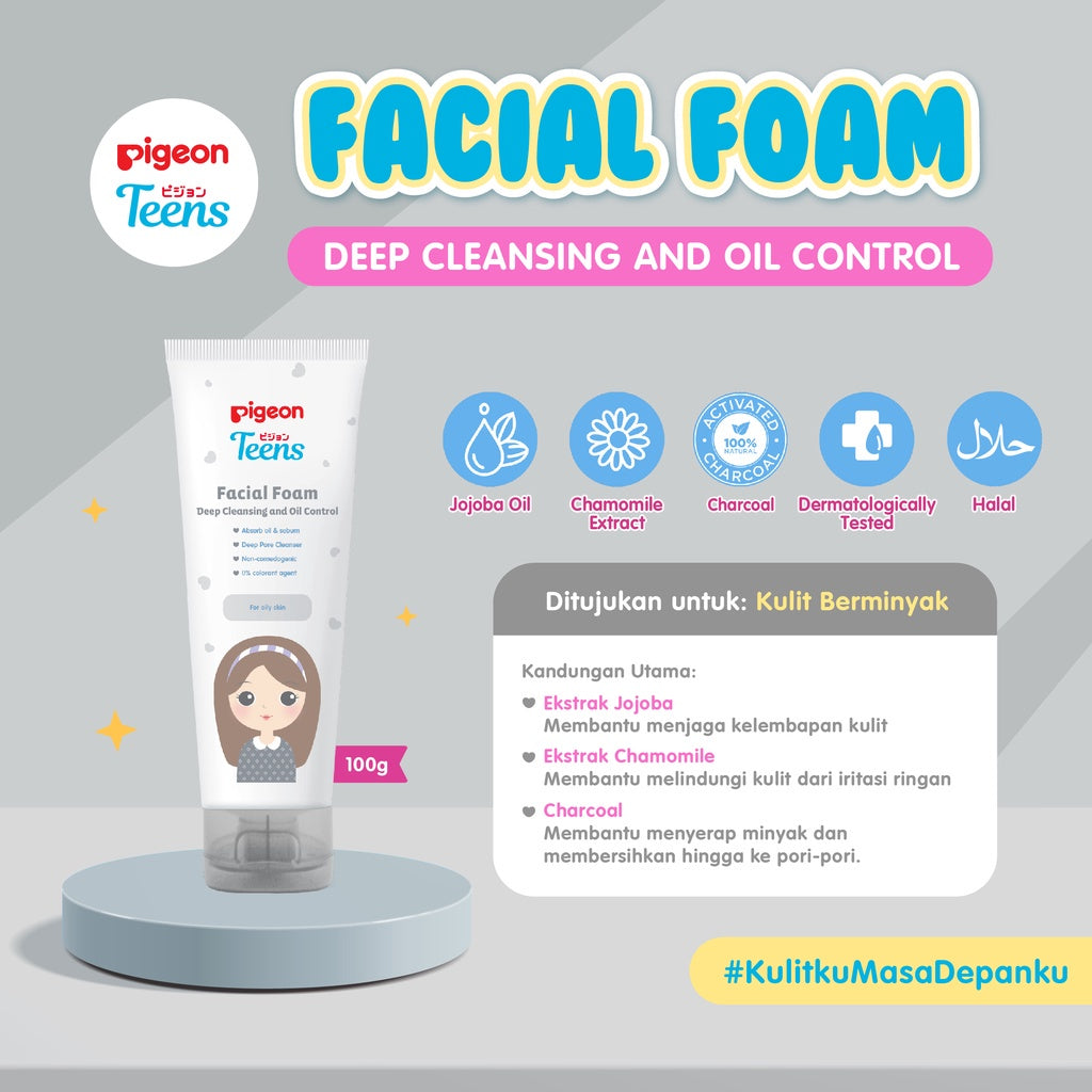 Pigeon Teens Facial Foam Deep Cleansing & Oil Controlling 40 ml