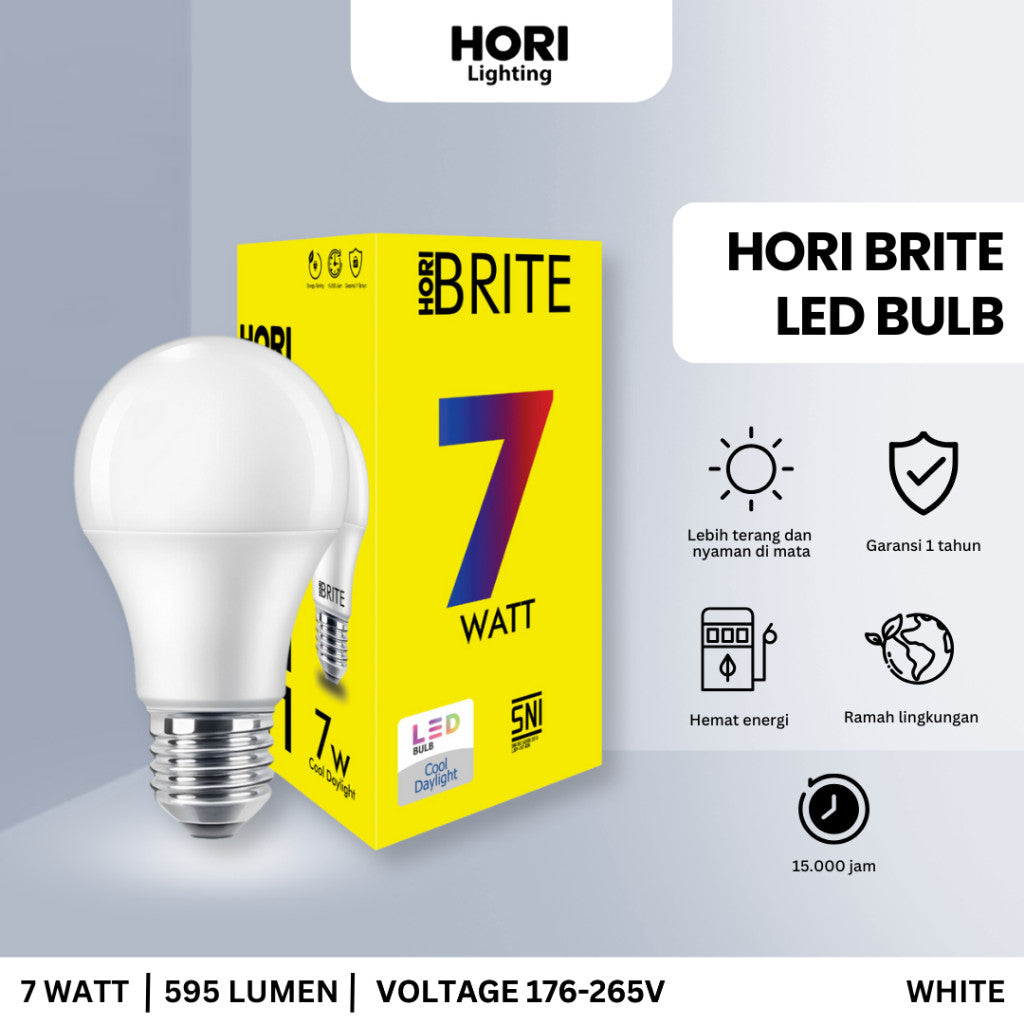 HORI BRITE LED Bulb E27 7 Watt - White