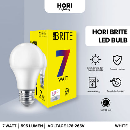 HORI BRITE LED Bulb E27 7 Watt - White