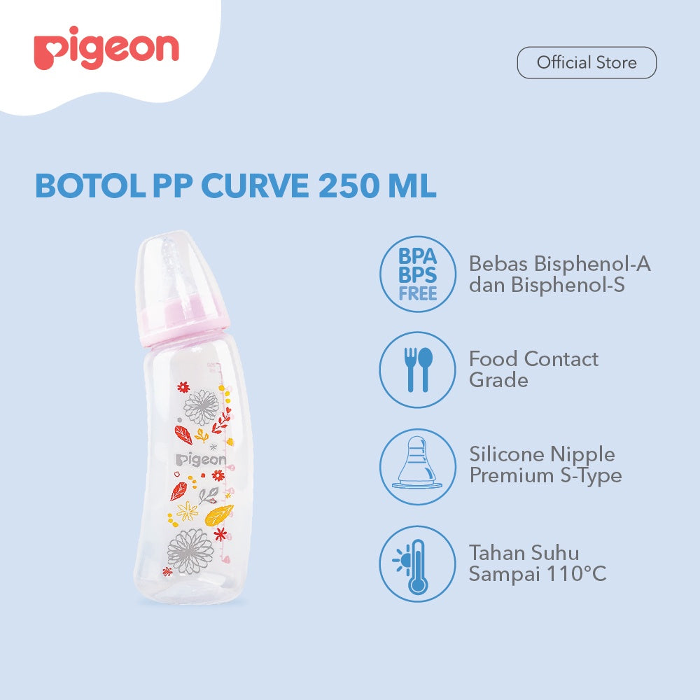Pigeon Botol PP Curve 250ml with S-Type Nipple