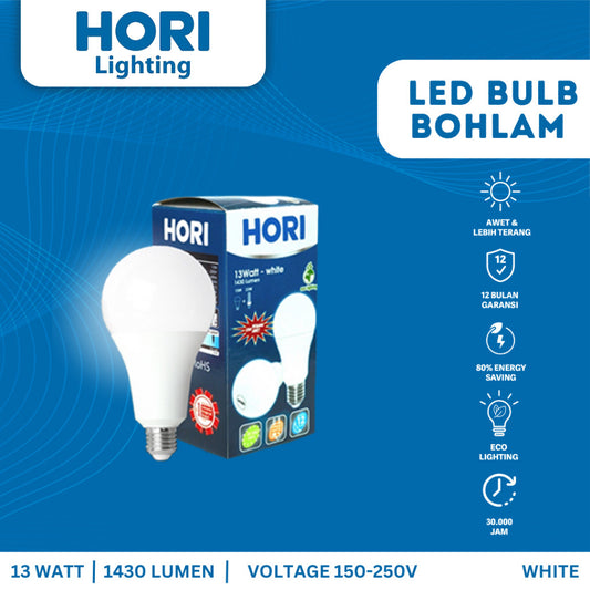 HORI Lampu LED Bulb Bohlam 13 Watt - Putih