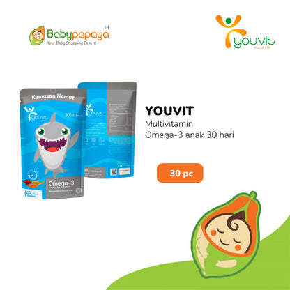 Youvit Multivitamin Gummy Omega-3 Anak 30 Days isi 30pcs (Free Sticker)