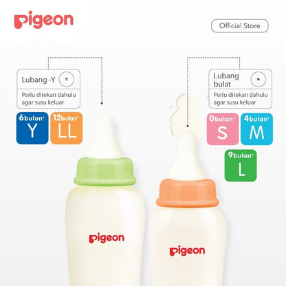 PIGEON Dot Peristaltic S-Type Nipple - 1pcs Box | Nipple Slim Neck