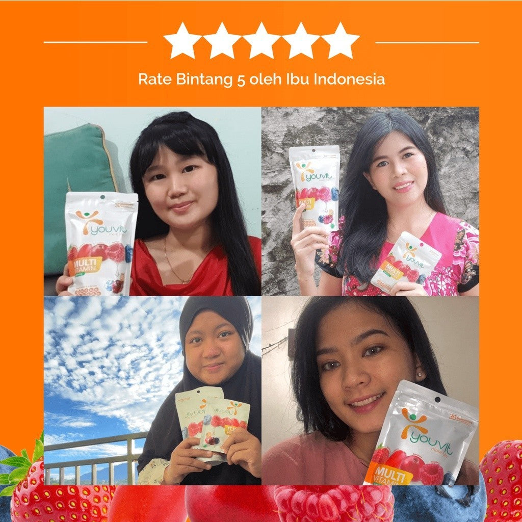Youvit Multivitamin Dewasa 1 Sachet Vit. C, D, Zink & Superberries 7 Days